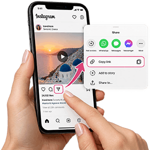 How to copy an Instagram link